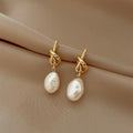 Knot Pearl Clip-On Earrings
