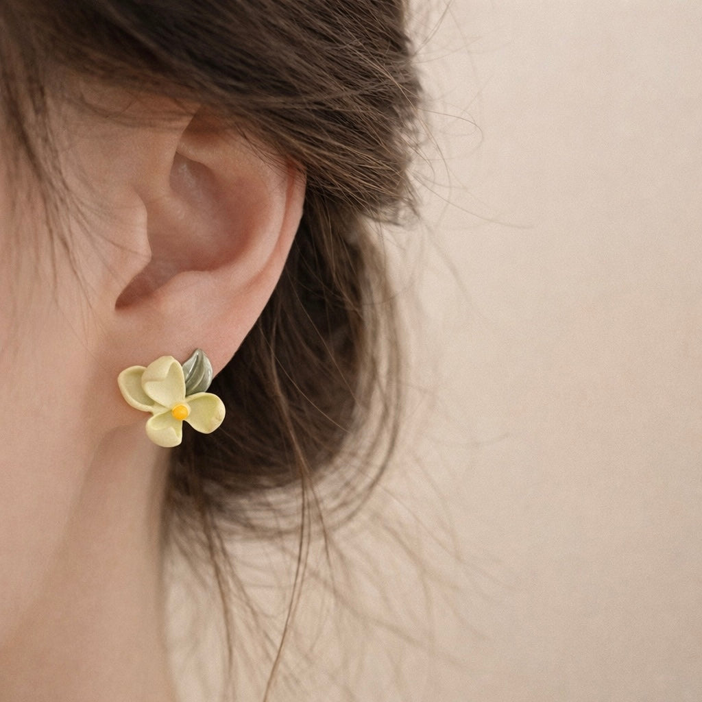 Butter Daisy Clip-On Earrings