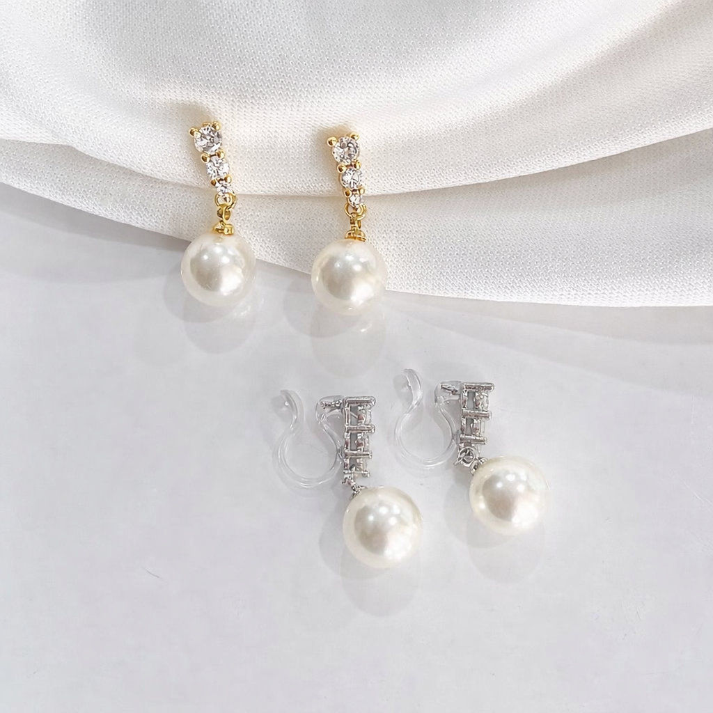 Soft Pearl Drop Clip-On Earrings