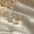 Tulip Pearl Clip-On Earrings